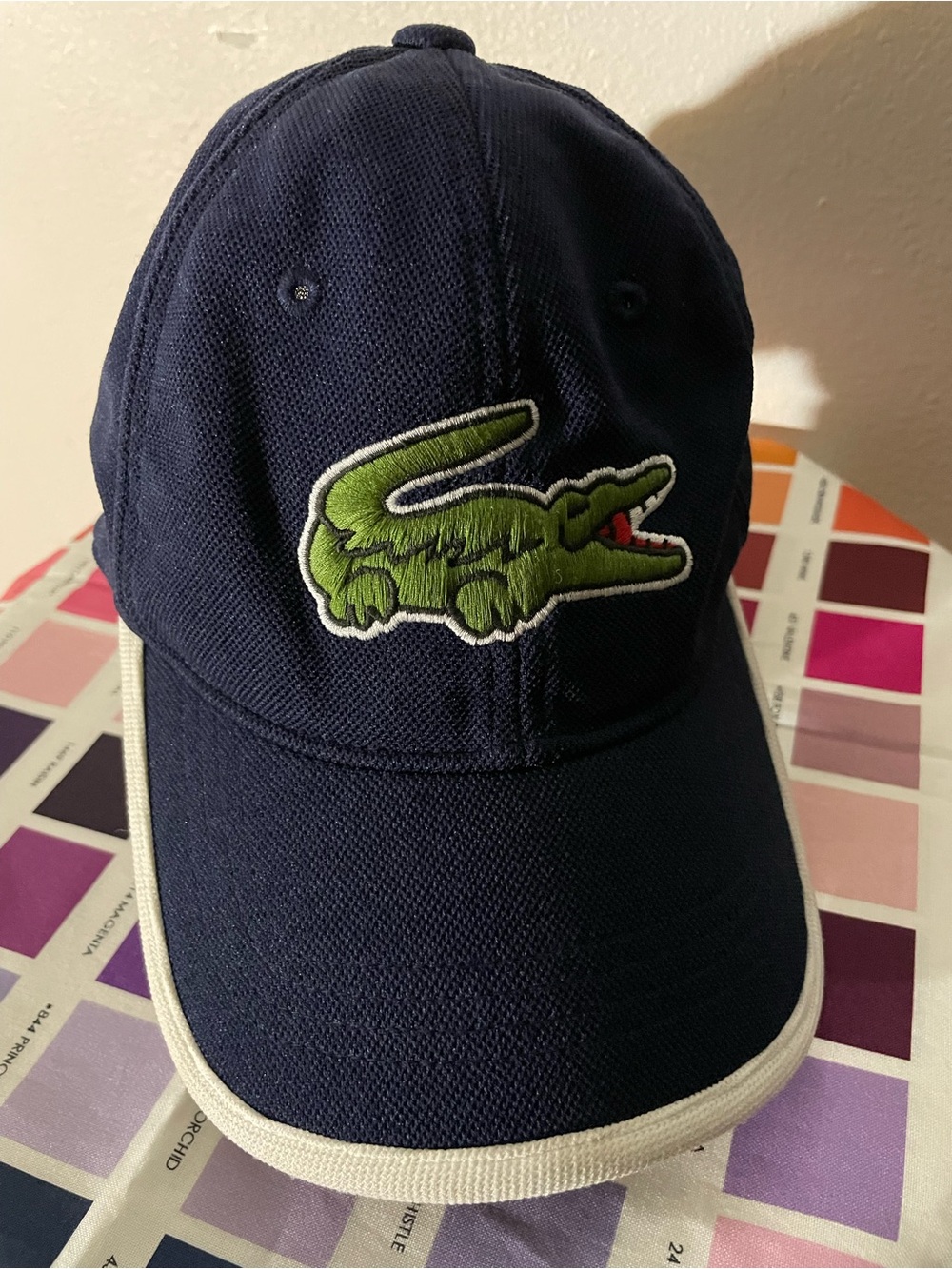 Lacoste Sport cap Blue & White Size Small